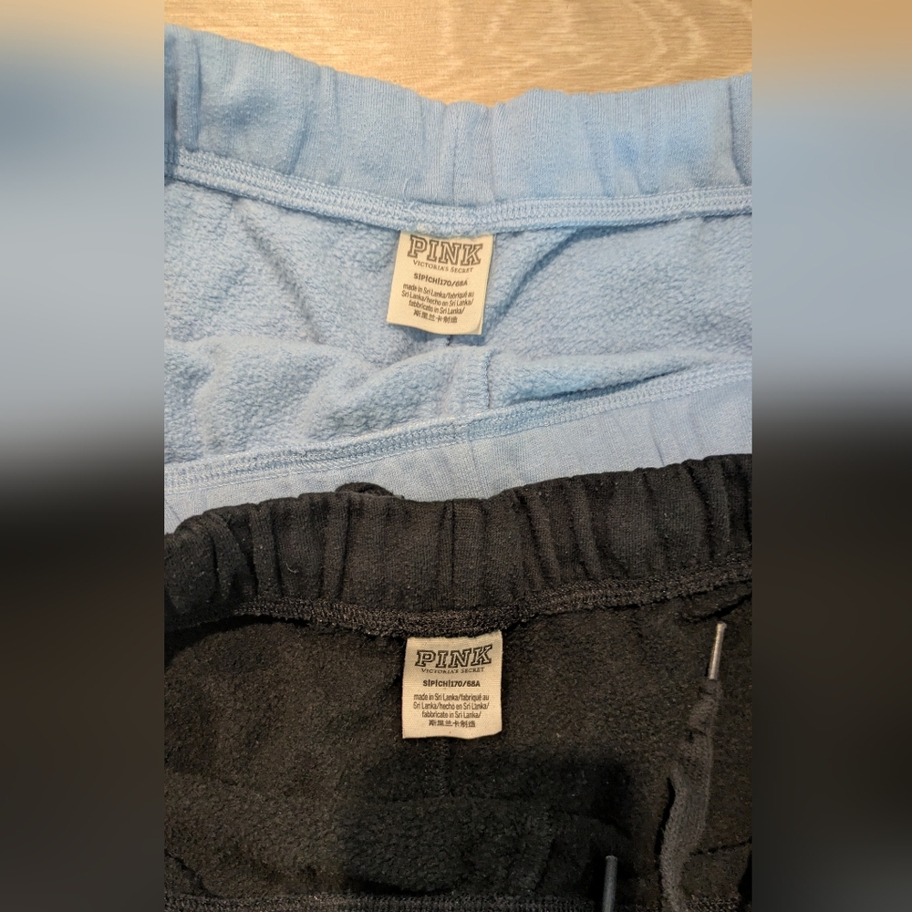 Set Of 2 Victoria's Secret PINK Fleece Boyfriend Flare Sweatpants - Picture 2 of 8